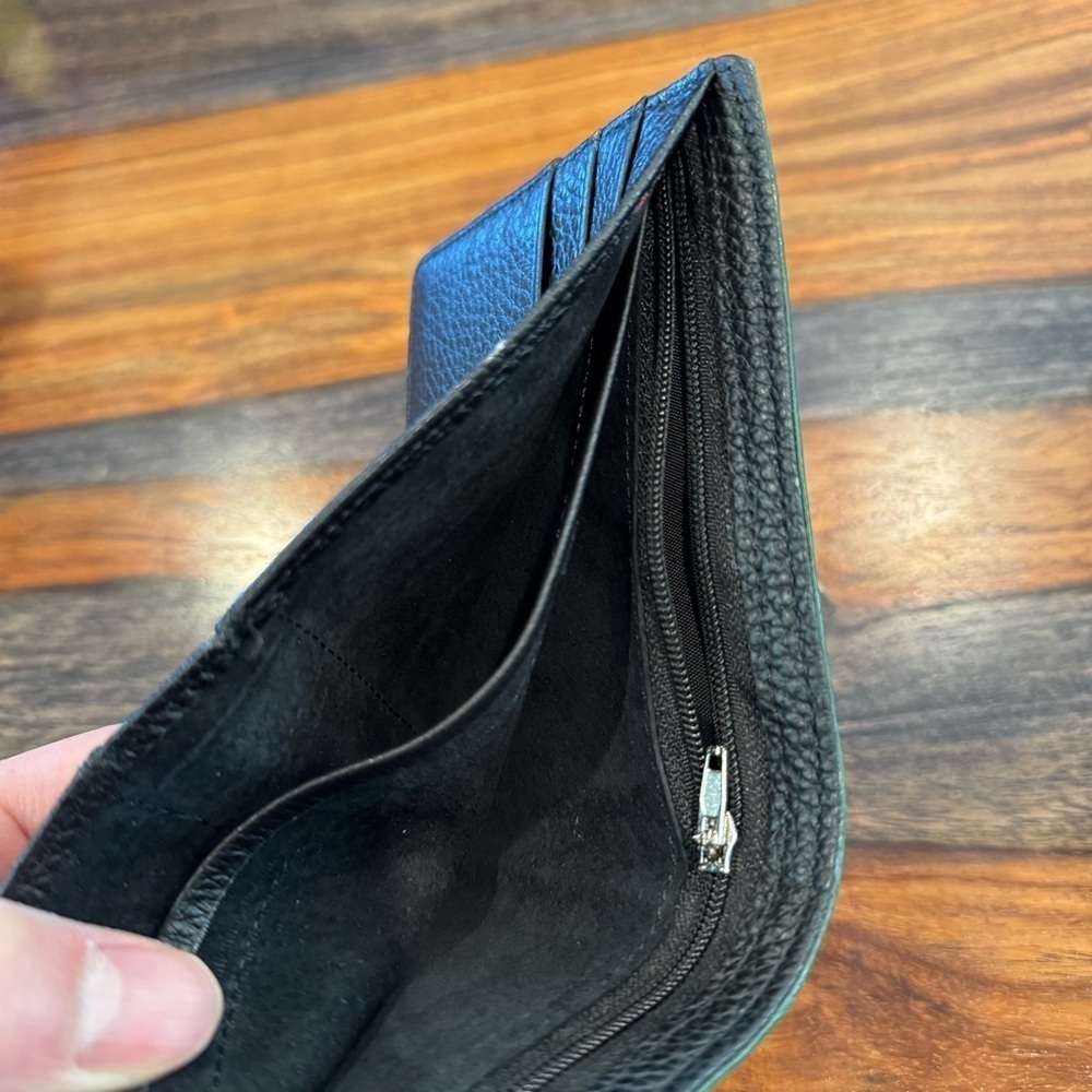 Genuine Croc Leather Wallet Dark Olive Color - Picture 7 of 10